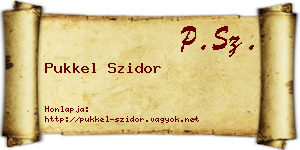 Pukkel Szidor névjegykártya
